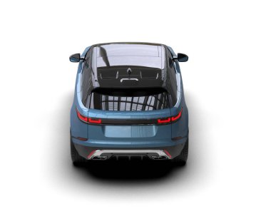 modern elektrikli araba beyazda izole edildi