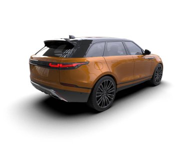 Beyaz arka planda araba cipi. 3d oluşturma