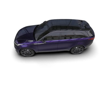 Beyaz izole edilmiş arka planda modern bir cipin 3 boyutlu canlandırması