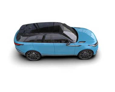 Araba beyaz arka planda izole edilmiş. 3d illüstrasyon