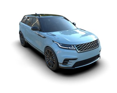 Araba primi arka planda izole edilmiş. 3d oluşturma