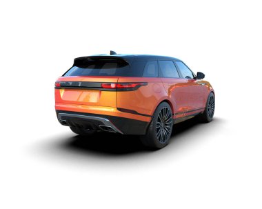 Beyaz arka planda izole edilmiş lüks spor araba - 3 boyutlu görüntüleme