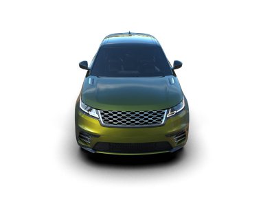 Modern lüks araba beyazdan izole edilmiş. 3d oluşturma