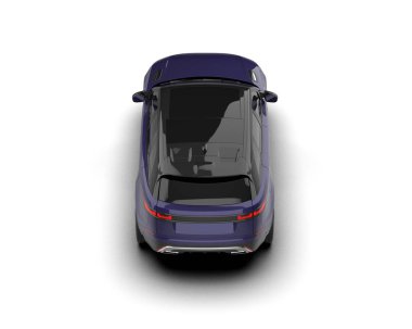 Stüdyonun arka planında izole edilmiş bir arabanın 3 boyutlu görüntüsü