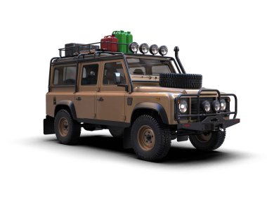 Bir SUV 'un 3 boyutlu görüntüsü - izole