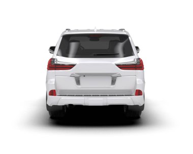 Sunum için beyaz ekranlı beyaz SUv