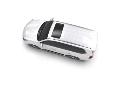 beyaz modern araba izole