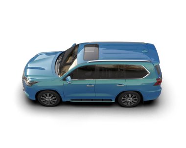 modern mavi şehir arabası