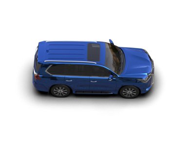 Siyah arkaplanı olan mavi SUv