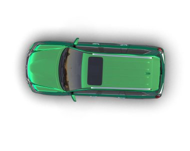 yeşil araba üst görünümü