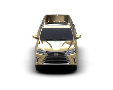 Gümüş renkli lüks bir araba. 3d oluşturma.