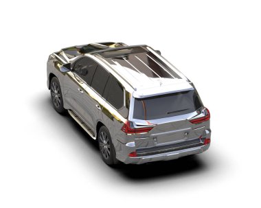 Beyaz arkaplandaki araba.