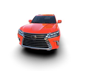 turuncu araba modern araba - ön manzara