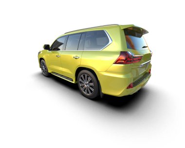 Beyaz arkaplandaki araba.