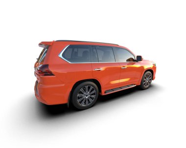 modern SUv beyaz arkaplanda izole edildi