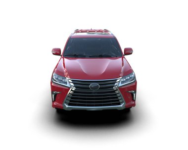 Gri arka planda gölgeli modern kompakt araba. 3d oluşturma