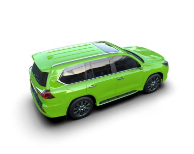 araba beyaz arkaplanda izole edildi