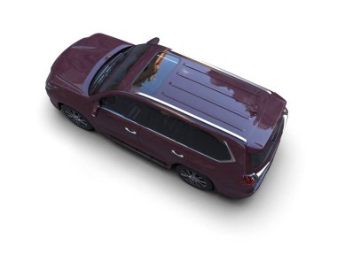 Siyah cam yüzeyi olan araba. 3d oluşturma.