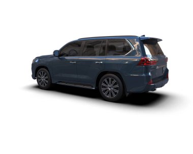 Gri arka planda mavi modern araba