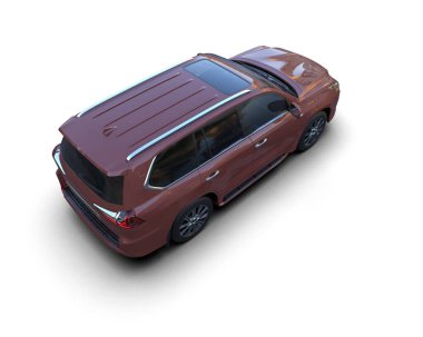 beyaz arkaplanda modern araba