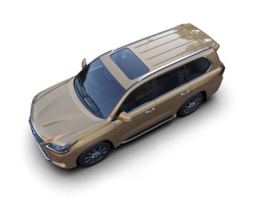 Modern şehir arabası izole edilmiş arka plan. 3d oluşturma