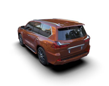 Modern şehir arabası. Tasarımınız için boş beyaz