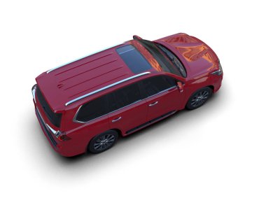 Siyah arka planda bir araba. 3d oluşturma