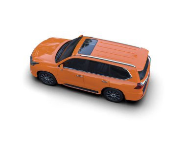 beyaz arkaplanda modern araba