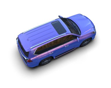 Siyah arka planda mavi bir araba.