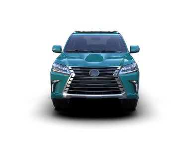 Beyaz arka planda modern şehir arabası. ön görünüm