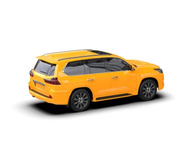 İzole edilmiş arka planda modern kompakt spor araba.