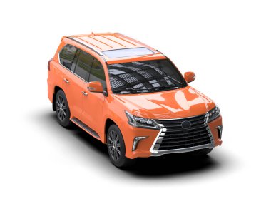 Modern bir arabanın 3 boyutlu görüntüsü