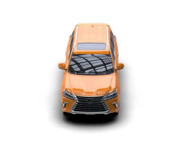 Beyaz arka planda 3 boyutlu araç izole edilmiş.