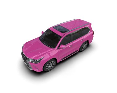 3 boyutlu görüntüleme. Araba beyaz arka planda izole edilmiş. yüksek çözünürlük