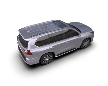 araba beyaz arkaplanda izole edildi.