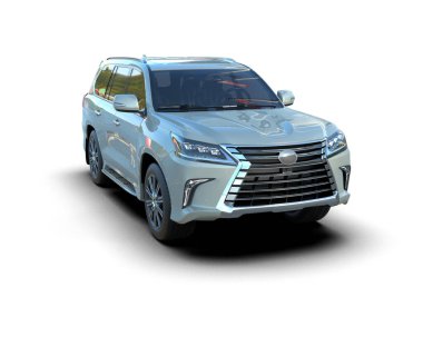 Arka planda izole edilmiş modern lüks araba. 3d oluşturma