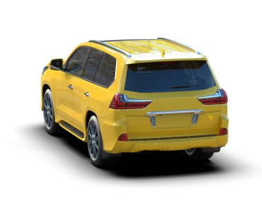 beyaz arkaplan üzerinde modern şehir SUv