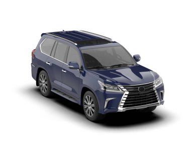 Modern şehir arabası arka planda izole edilmiş. 3D görüntüleme - illüstrasyon