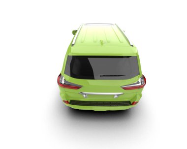 modern araba beyaz arka planda izole edildi. 3 boyutlu çizim - illüstrasyon