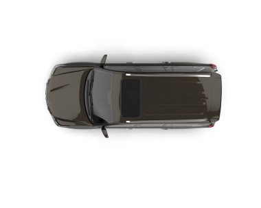 Modern araba beyaz arka planda izole edilmiş. 3 boyutlu - 3 boyutlu.