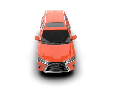 Modern araba. 3d illüstrasyon.