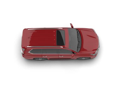 beyaz arkaplanda izole edilmiş bir araba