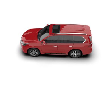 beyaz arka planda kırmızı modern araba