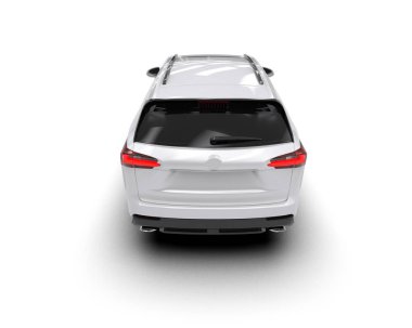 modern beyaz araba beyaz arka plan üzerinde izole