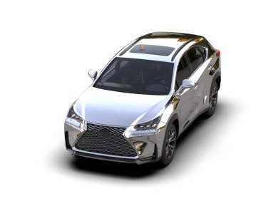 modern şehir otomobili arka planda izole edilmiş 3 boyutlu - 3 boyutlu görüntüleme