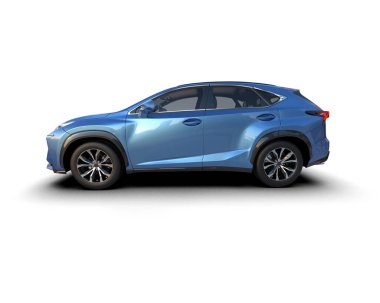 beyaz arkaplandaki modern araba 3 boyutlu görüntüleme