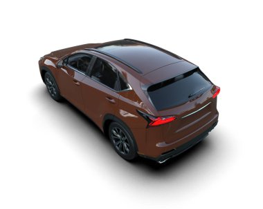 Siyah arka planda bir araba. 3 boyutlu illüstrasyon. yüksek kaliteli resimleme