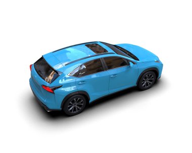 Modern araba. 3d oluşturma