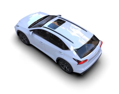 Beyaz lüks cip. Beyaz üzerine izole edilmiş. 3d oluşturma