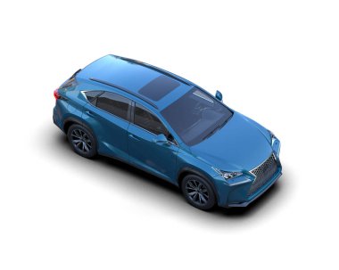 Beyaz arkaplandaki araba.